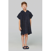 Kinderponcho met capuchon van badstof